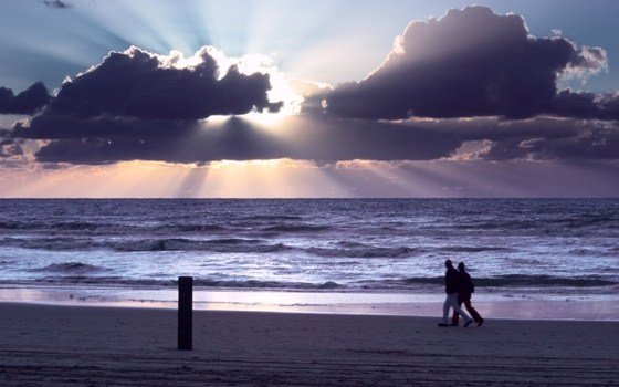 Sundset on the beach 
