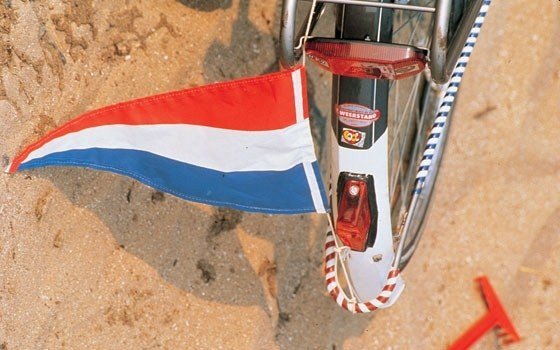 A Dutch flag attached to a carrier