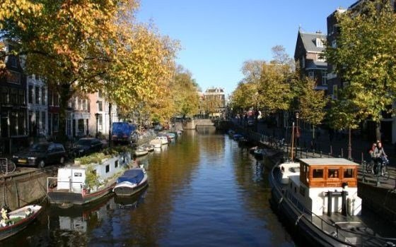 A canal in Amsterdam