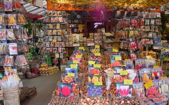 A store on the Floating flower market in Amsterdam