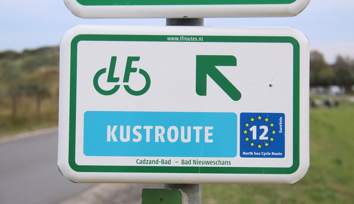 North Sea Cycle Route sign