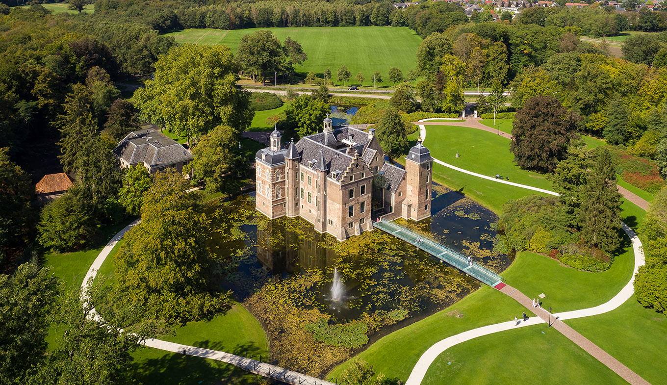 High detail image of a modern twist on a medieval-style house in