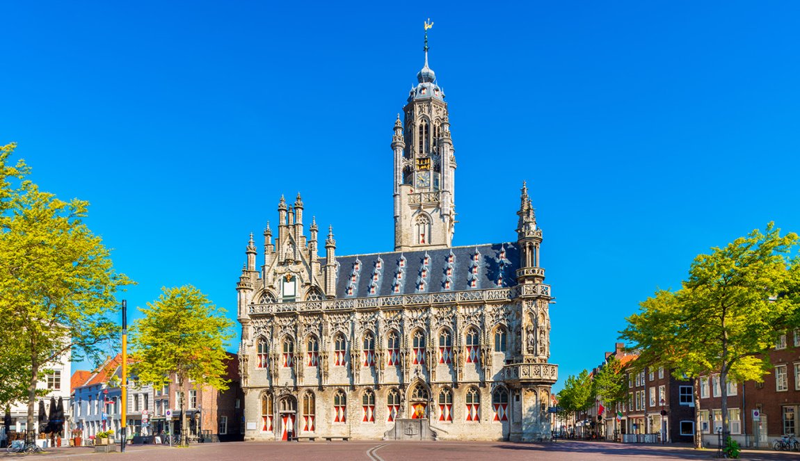 City Hall of Middelburg, the late gothic styled building was completed in 1520